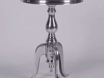 Stunning Polished Aluminium Metal coloured Round S