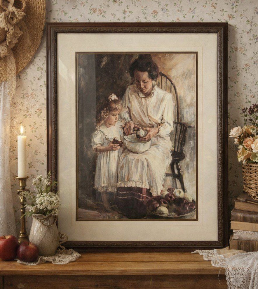 Apple of her eye painting print