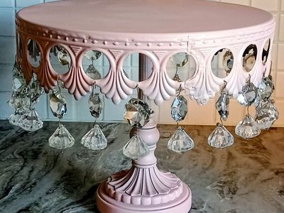 Pink Metal Cake Stand