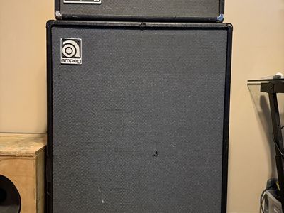Ampeg Late 1970’s V-4 amp head with V-2 cabinet for guitar or bass