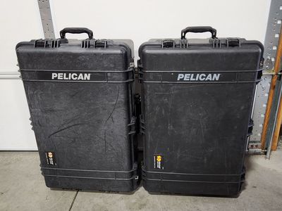 Two Pelican Case 1650 Hard Side Luggage