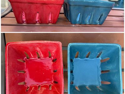 Ceramic Berry Basket / Berry Bowl / Fruit Bowl
