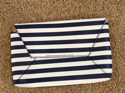 J CREW striped clutch
