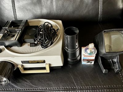 Kodak Ektagraphic E-2 Slide Projector Bundle with Viewer, Lens, and Accessories