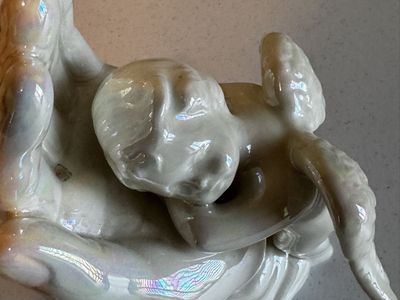 Lot of 6 Vintage Ceramics : Angels . Jesus . Wedding Centerpiece . ET . Bunny