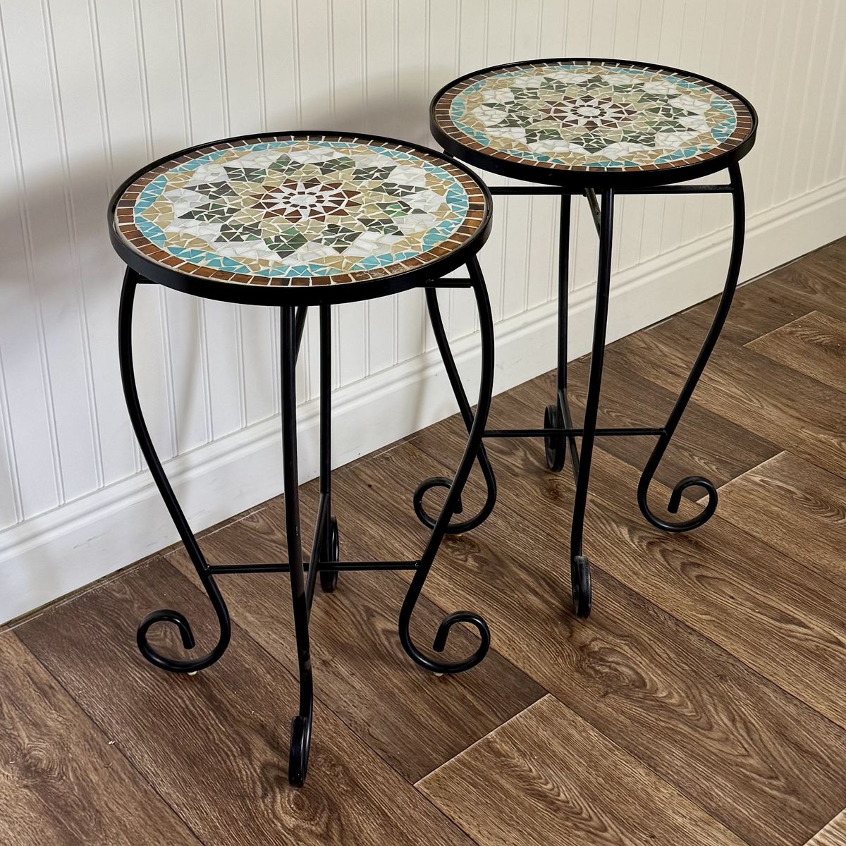Set of 2 Mosaic Accent Tables