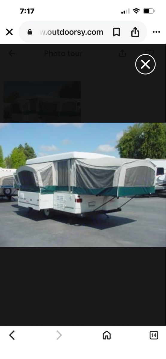 2001 Coleman Niagara pop up tent trailer