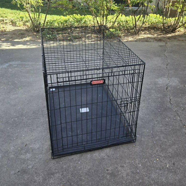 42" XL Metal Dog Pet Kennel Cage Crate Folds