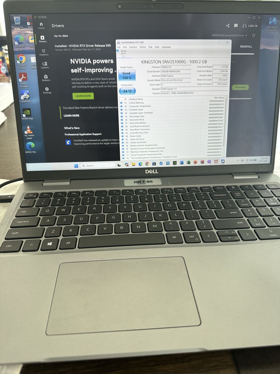 Dell Laptop i7 Core 12th Gen 32 GB RAM 1 TB SSD NVIDIA RTX