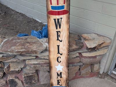 patriotic welcome sign