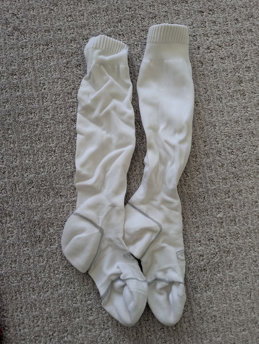 Like New White Soccer Socks