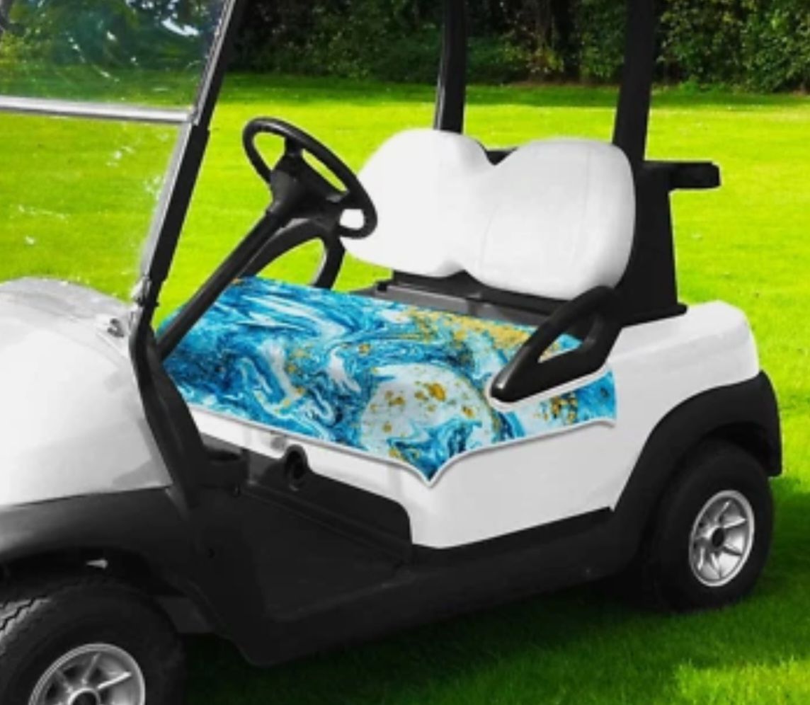 New in Box YOKYHOM Marbled or Solid Blue Golf Cart Seat Blanket