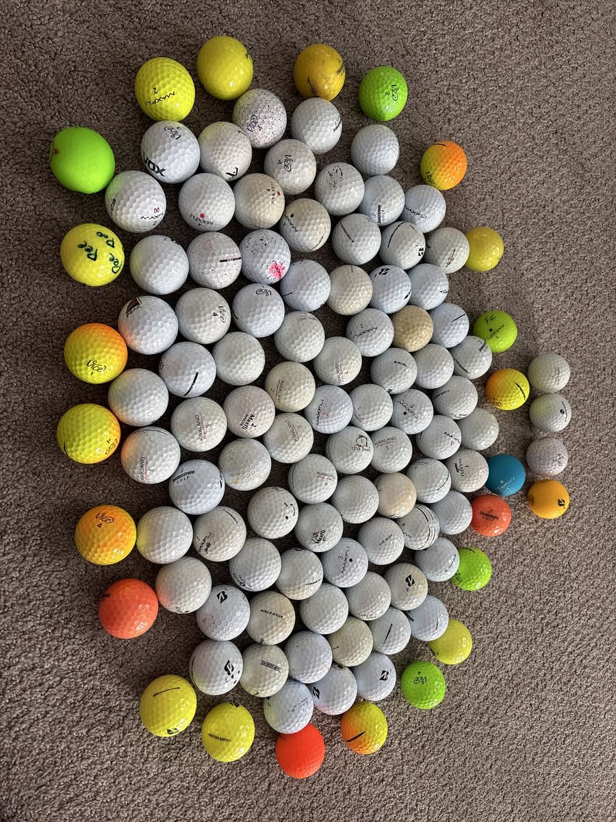 Golf balls - Vice, Bridgestone, kirkland, maxfli: $5 per dozen
