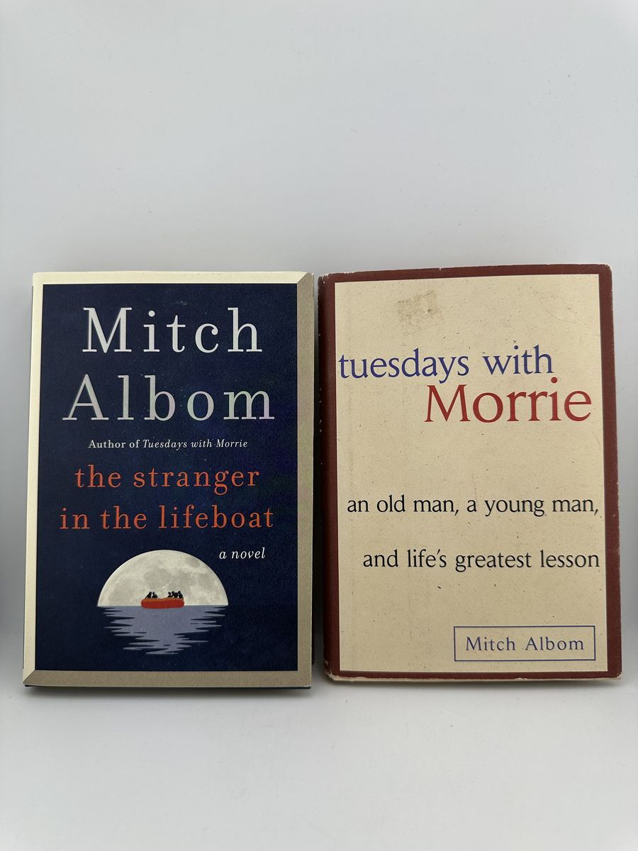 Mitch Albom 2 Book Lot Tuesdays With Morrie + Stranger in the Lifeboat HC