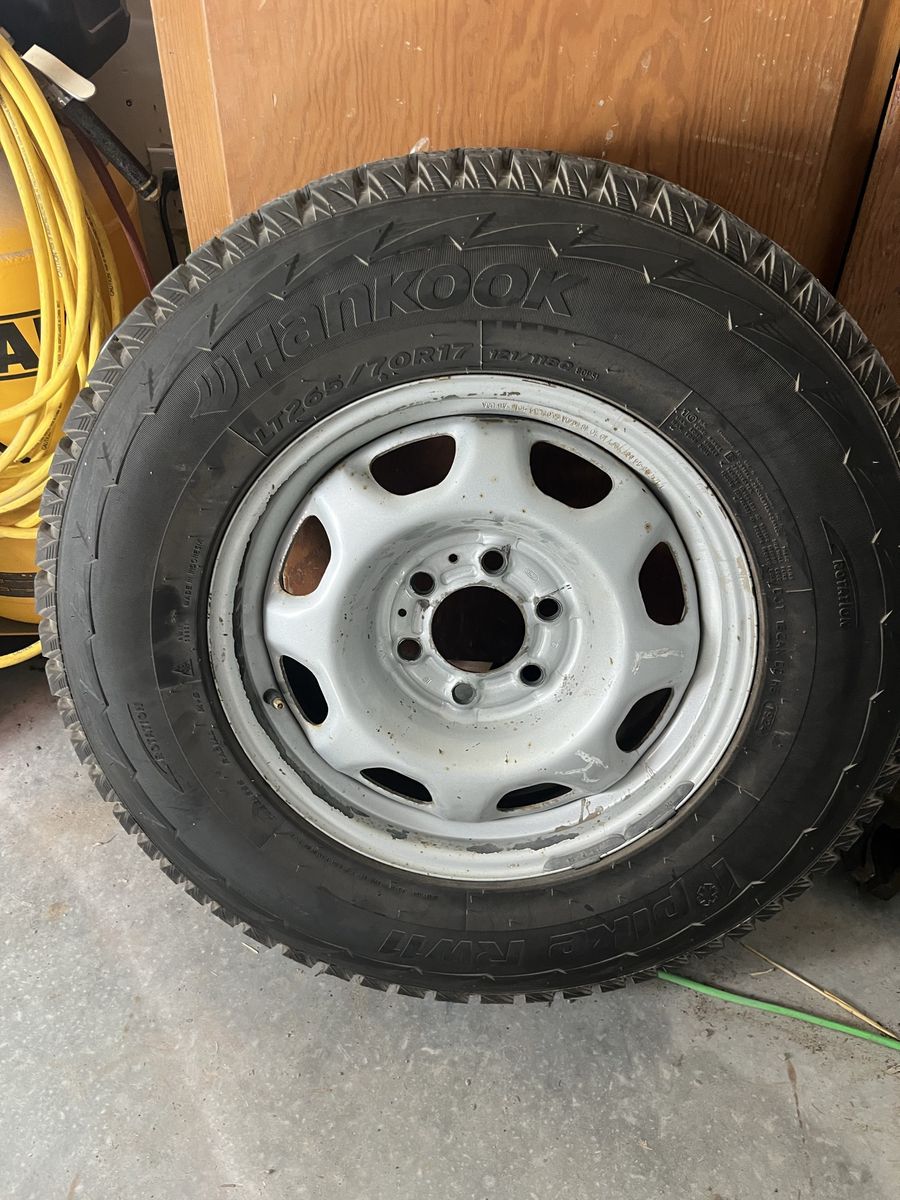 Basically New Hancook I Pike RW 11 All Season / Winter studded tires on Ford F150 steel wheels  $400 OBO