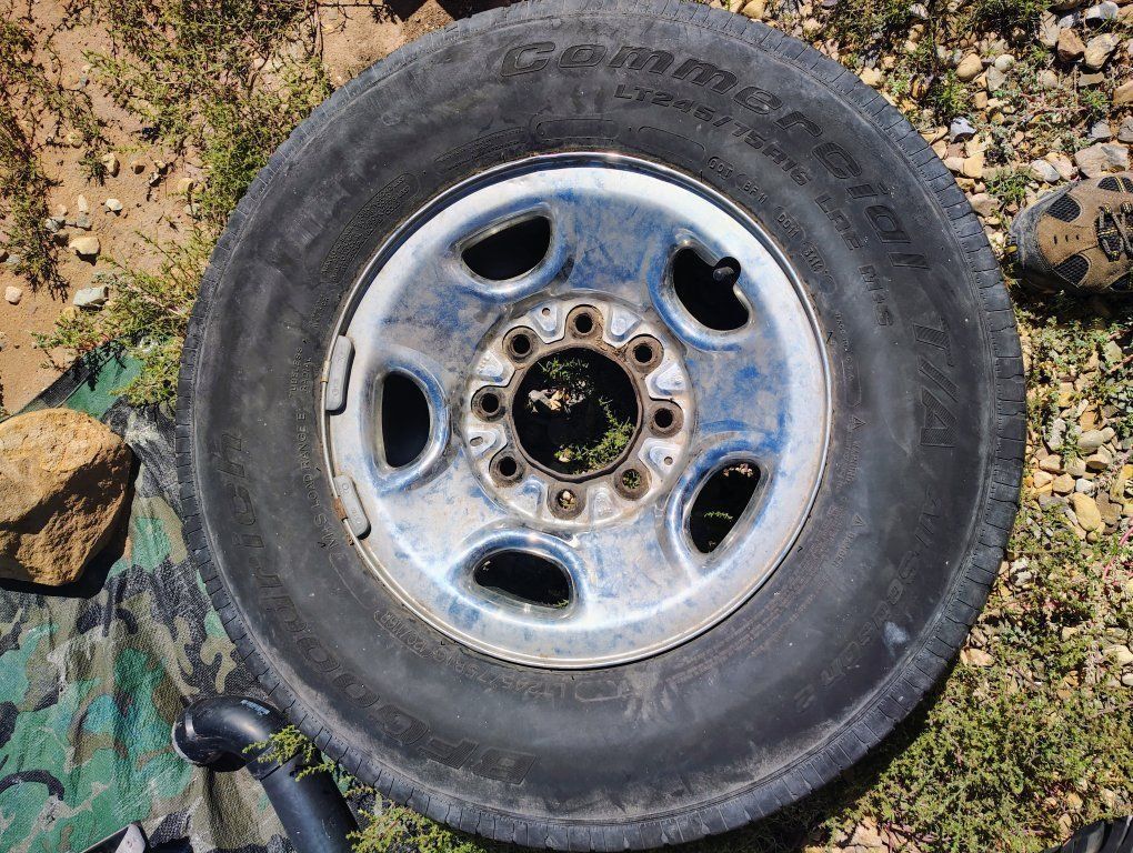 Four 16" chrome Chevy 3/4 ton 8 lug wheels 8 x 6.5