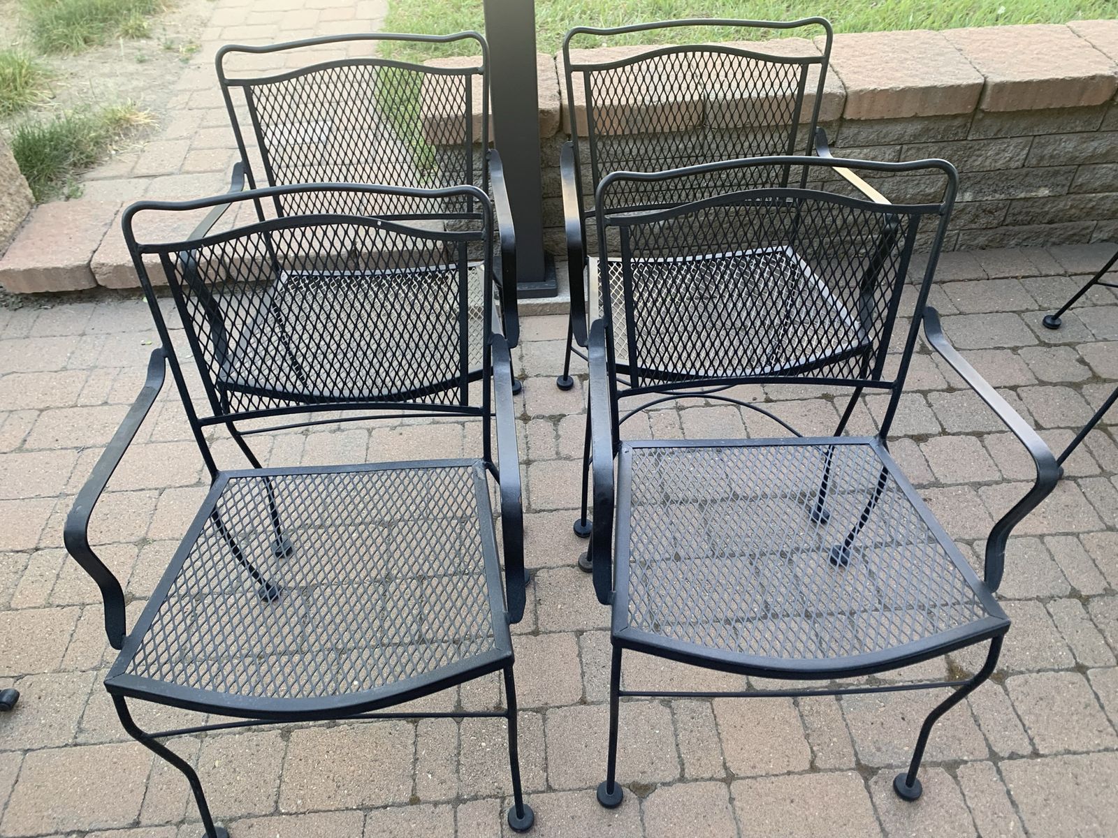 4 Meadowcraft Wrought Iron Patio Chairs