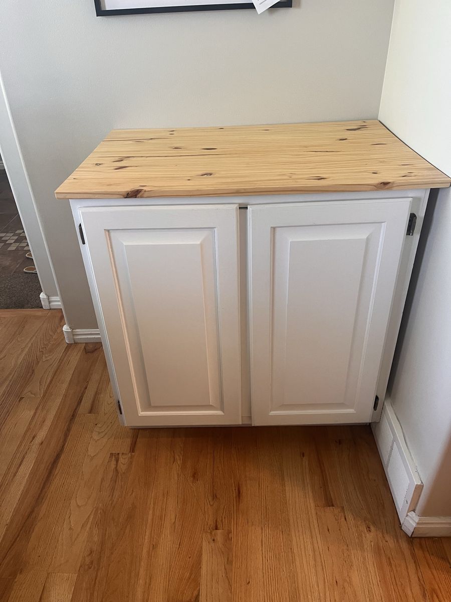 Cabinet with roll out shelves