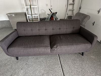 Dark Gray Fabric Sofa