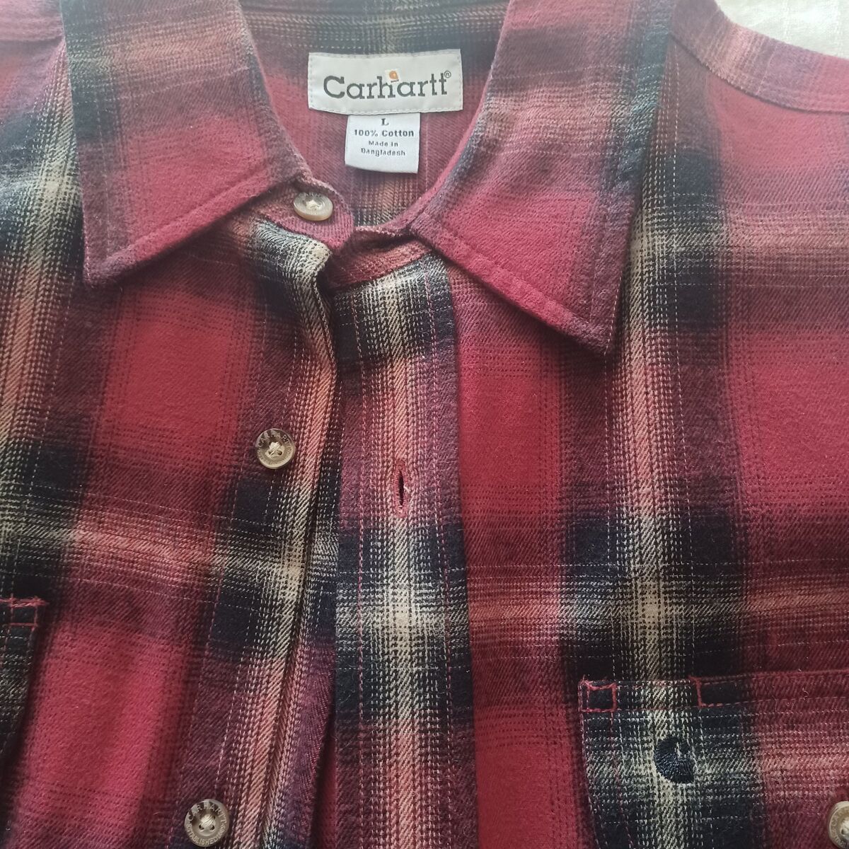 Carhartt long sleeve flannel shirt - Large