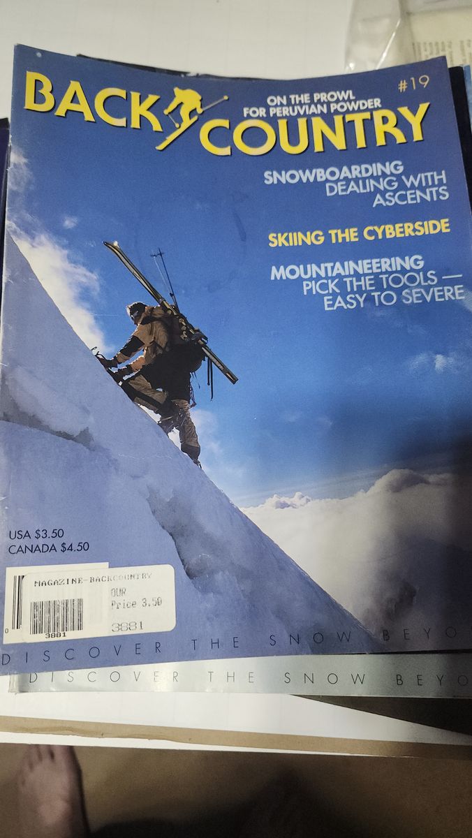 Vintage backcountry and couloir magazines