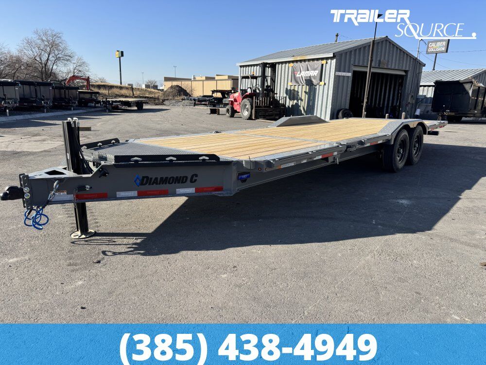 8.5x24 Diamond C HXD 207 Tilt Trailer - 15.5K GVWR Hydraulic Jack(s), Pro Tilt