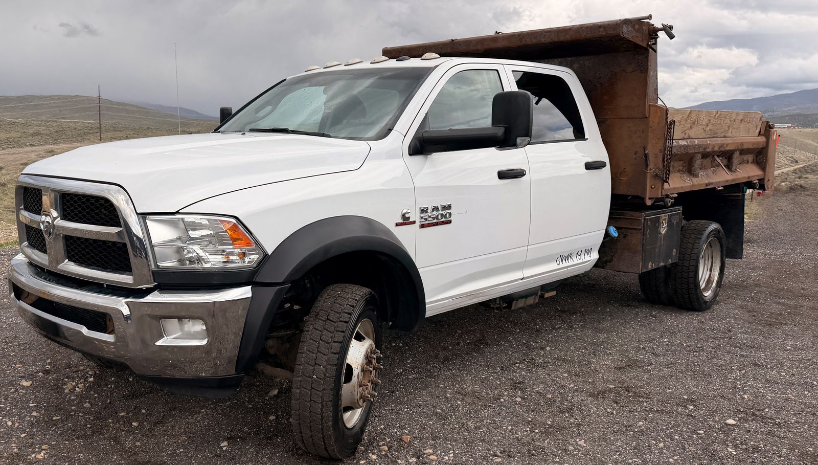 2018 Dodge Ram 5500 4x4 Dump Truck Crew Cab Cummins Diesel Engine Dually