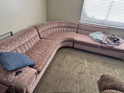 vintage pink sectional