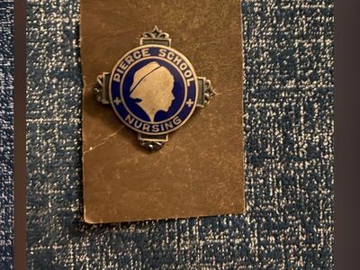 antique pierce shcool nursing award lapel pin