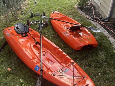 Lifetime Hydros Kayak Pair - Orange Sit-On-Top Kayak with Bungee Storage