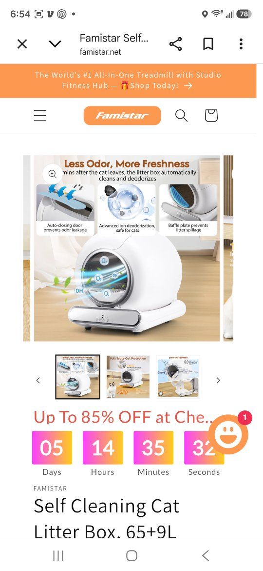 Automatic Self-Cleaning Cat Litter Box