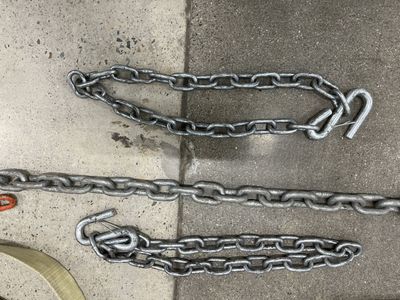 Heavy Duty Tow Chains & Tie-Down Straps - Long Length, Industrial Grade