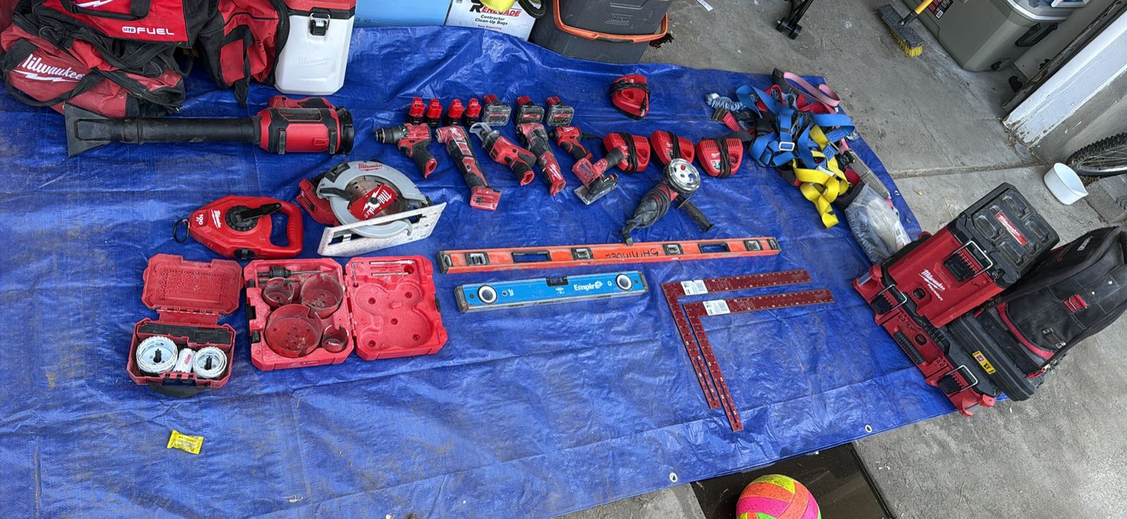 Milwaukee M12 & M18 Cordless Power Tool Lot - Drills, Saw, Grinder, Blower & More