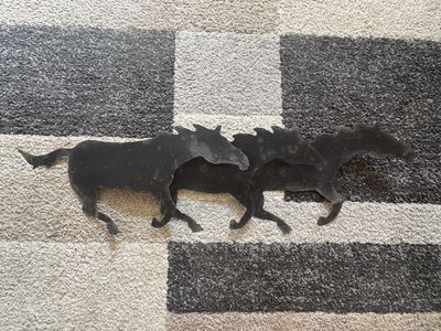 Rustic Metal Horse Sign