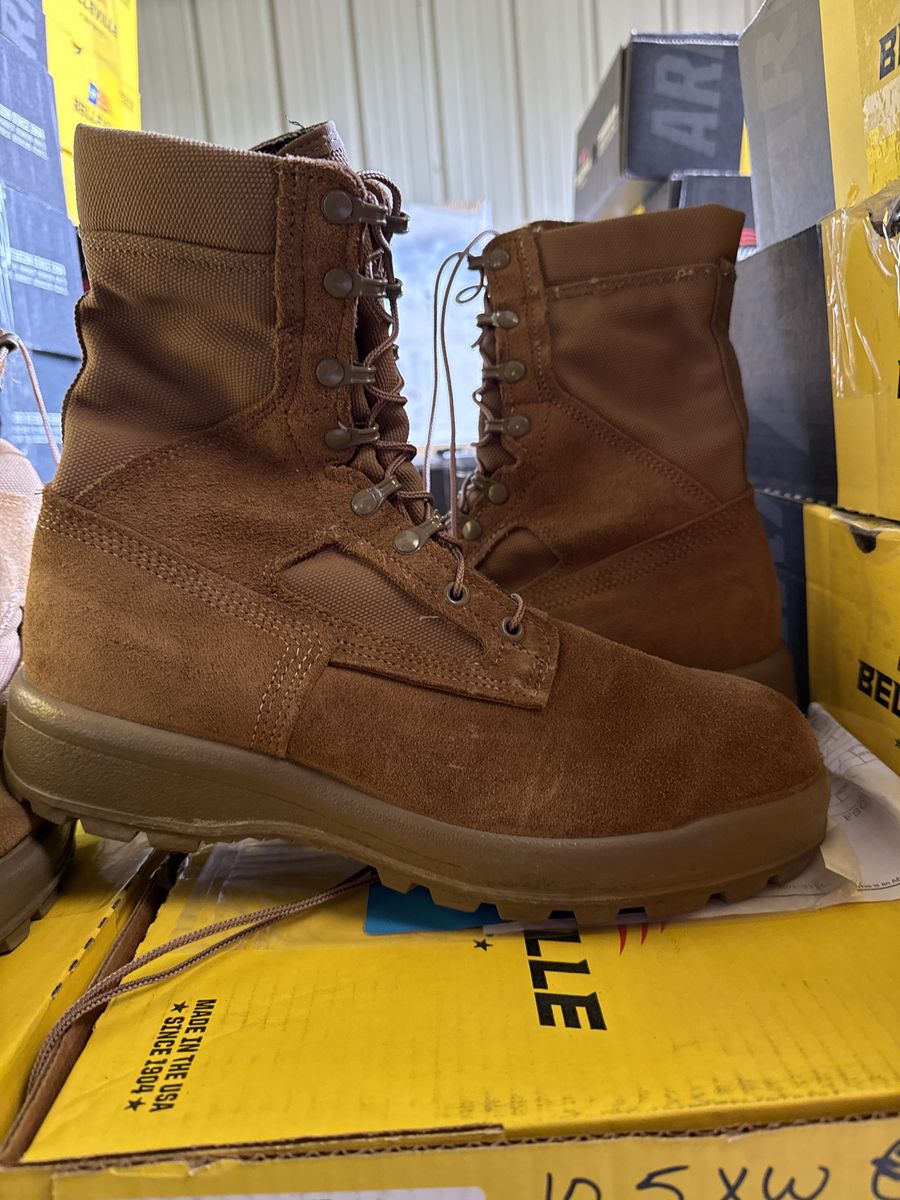 Mens Tan Combat Boots belleville Size 10 XW