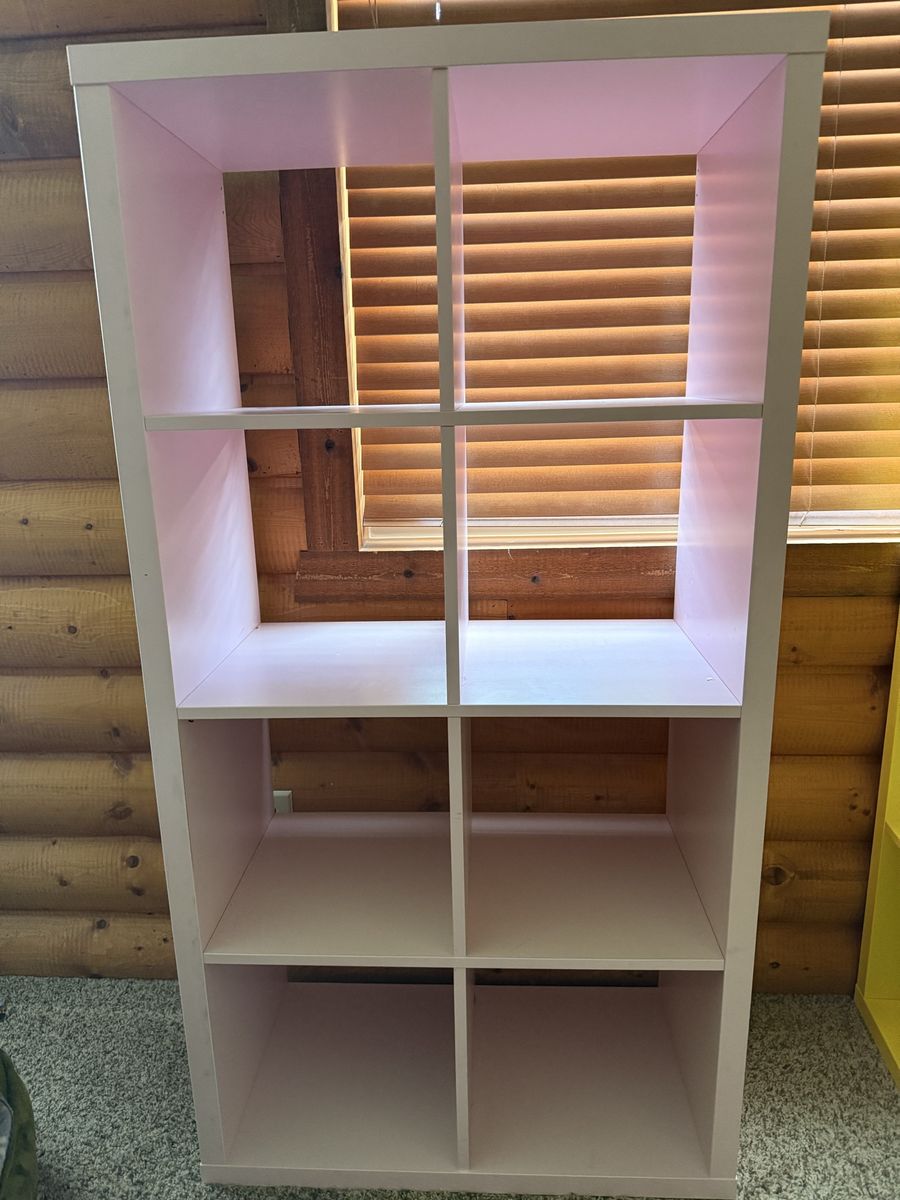 IKEA kallax pink shelf