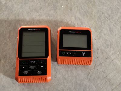 ThermoPro Wireless Digital Meat Thermometer Transmitter and Receiver Set Orange