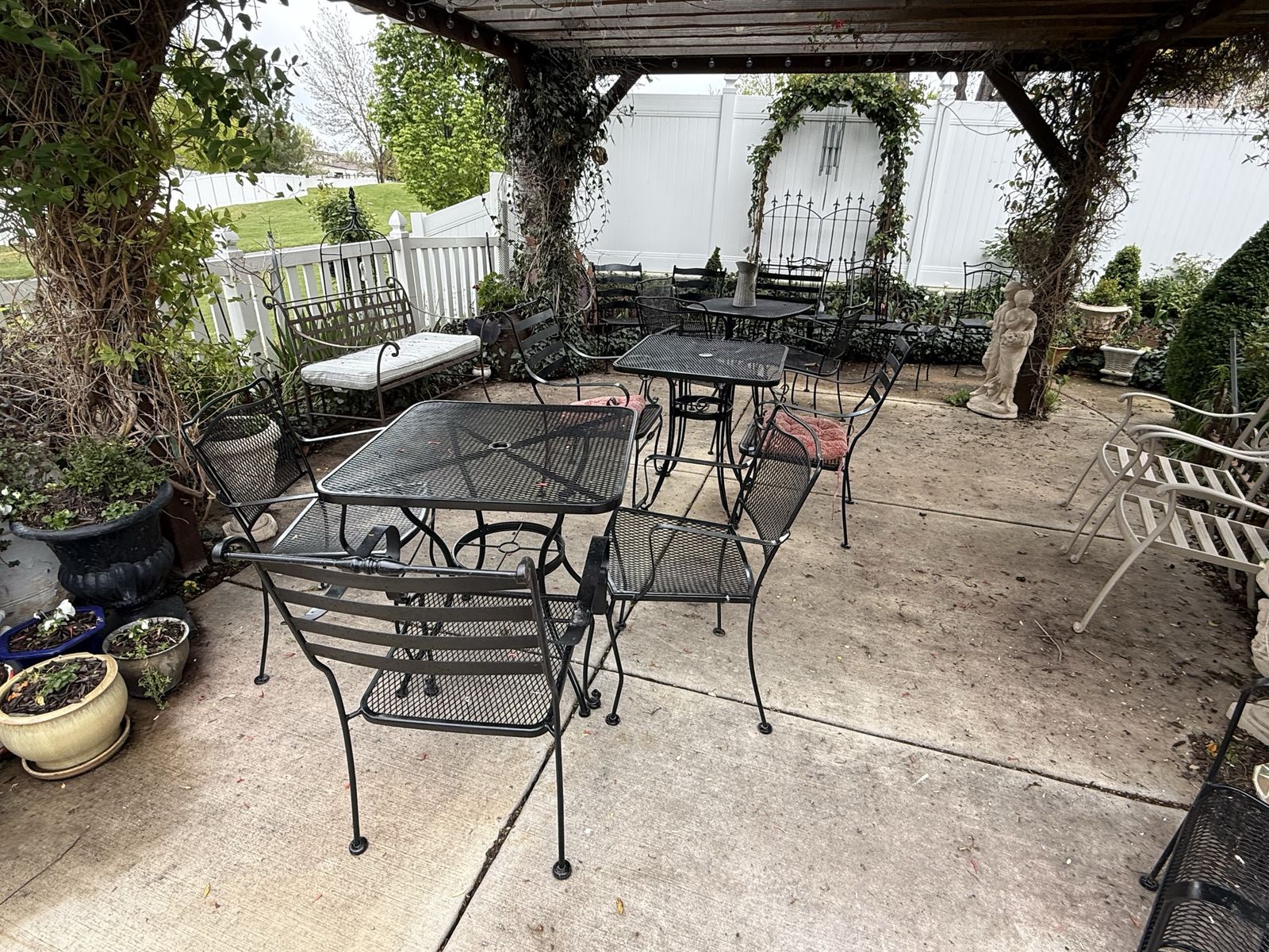 Lots of heavy all metal garden furniture $75 each