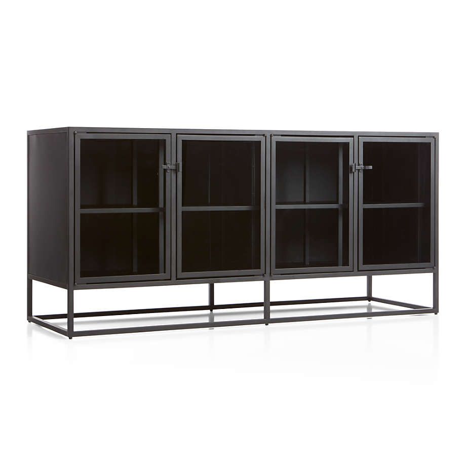 Crate and Barrel Black Casement Credenza