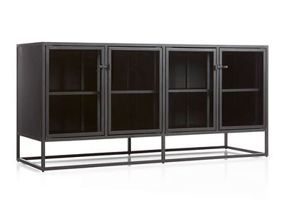 Crate and Barrel Black Casement Credenza
