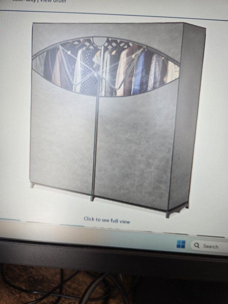 60" Clothes Closet Wardrobe with Cover