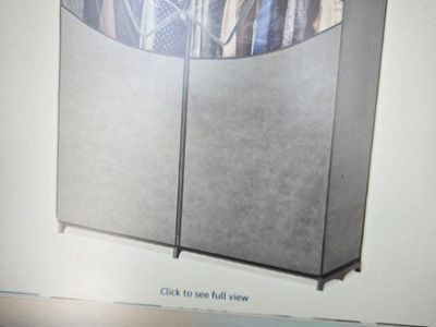 60" Clothes Closet Wardrobe with Cover