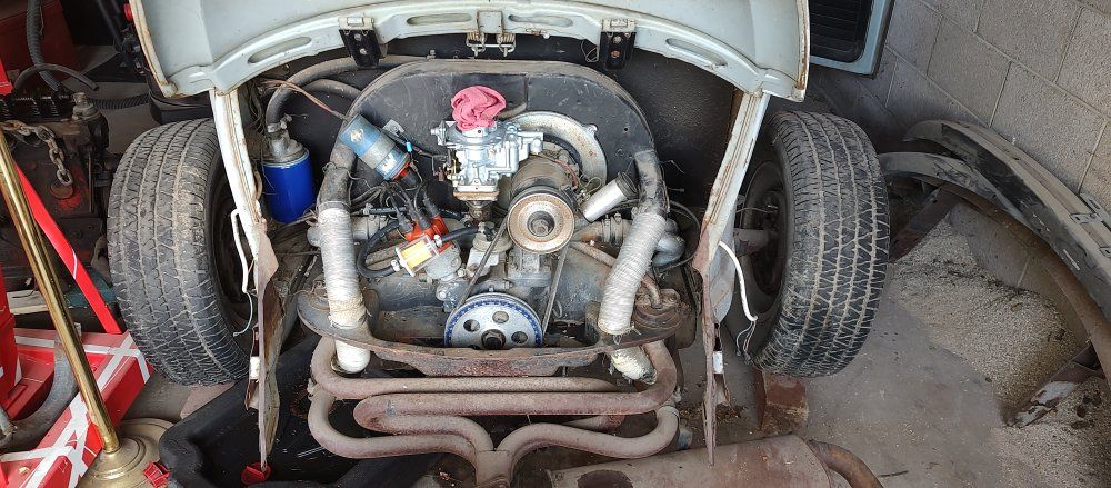 Vintage VW Beetle Project Car - Heavily Rusted, Non-Running for Restoration
