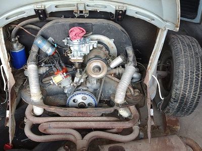 Vintage VW Beetle Project Car - Heavily Rusted, Non-Running for Restoration