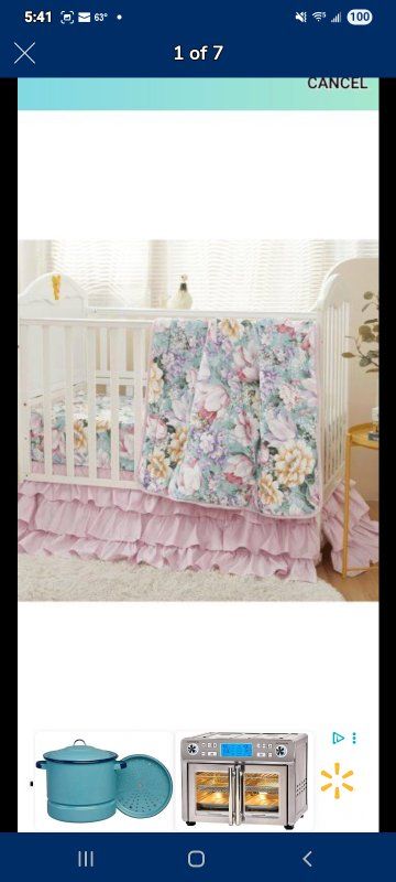 New in Package! 3-Piece Crib Bedding