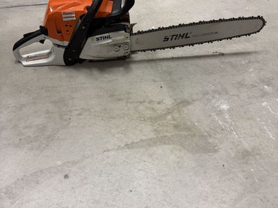 Used once STHL 362 chainsaw + chaps