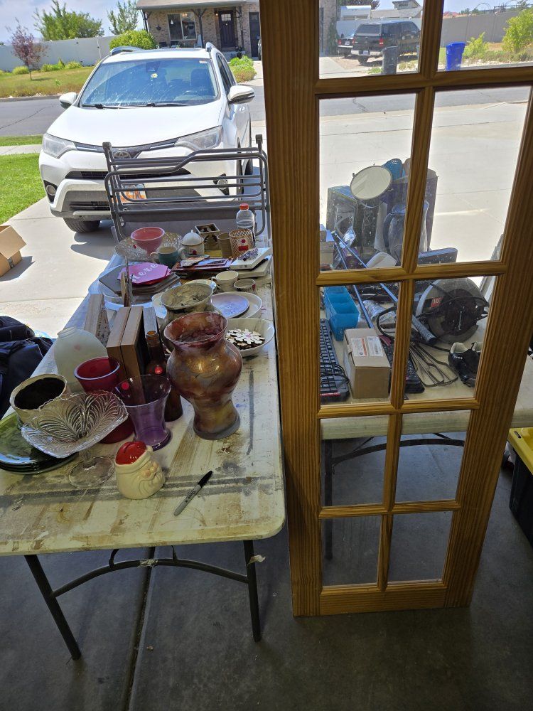 Yard Sale! Antique windows glass bottles and more!