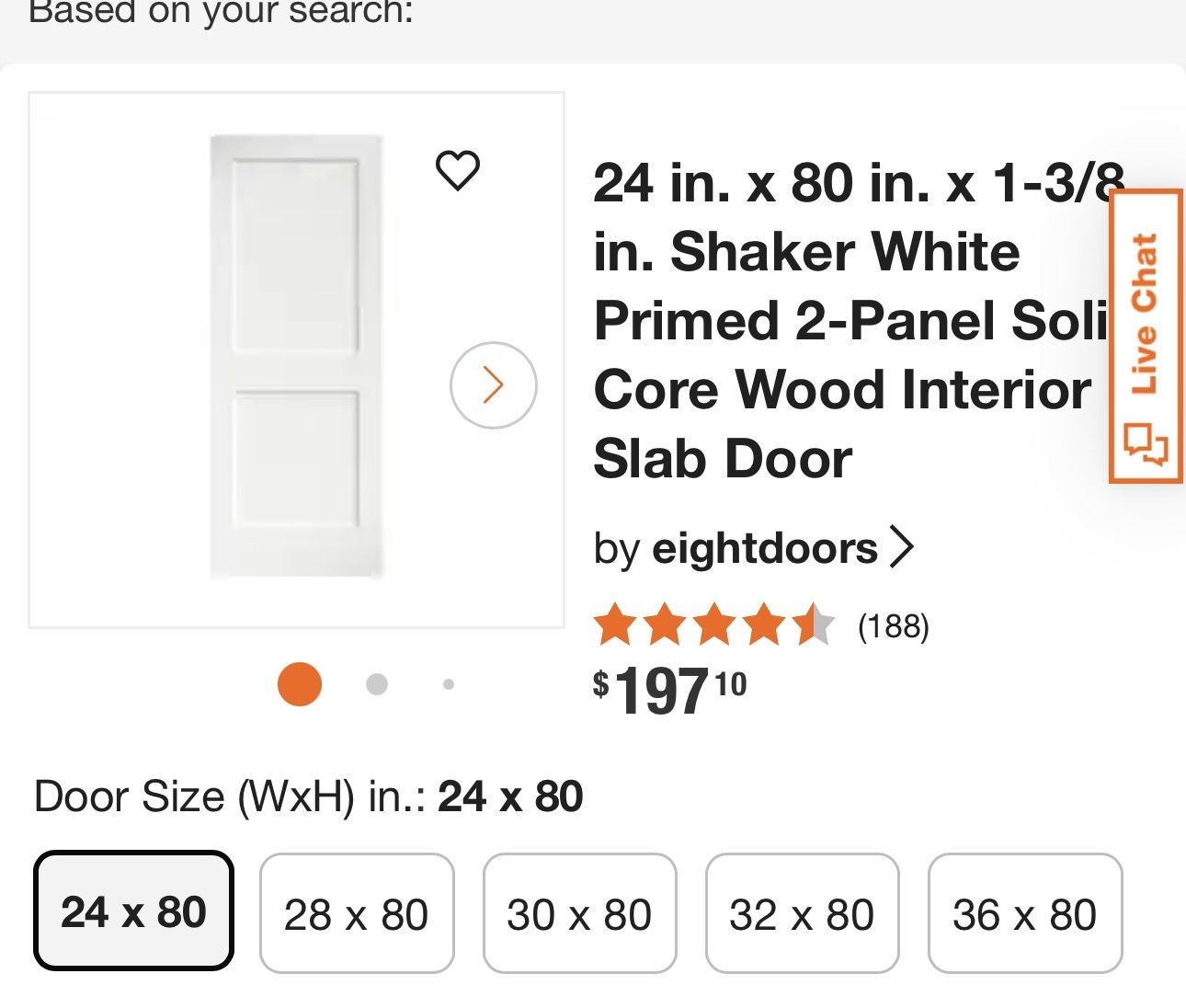 24 X 80 Shaker Door
