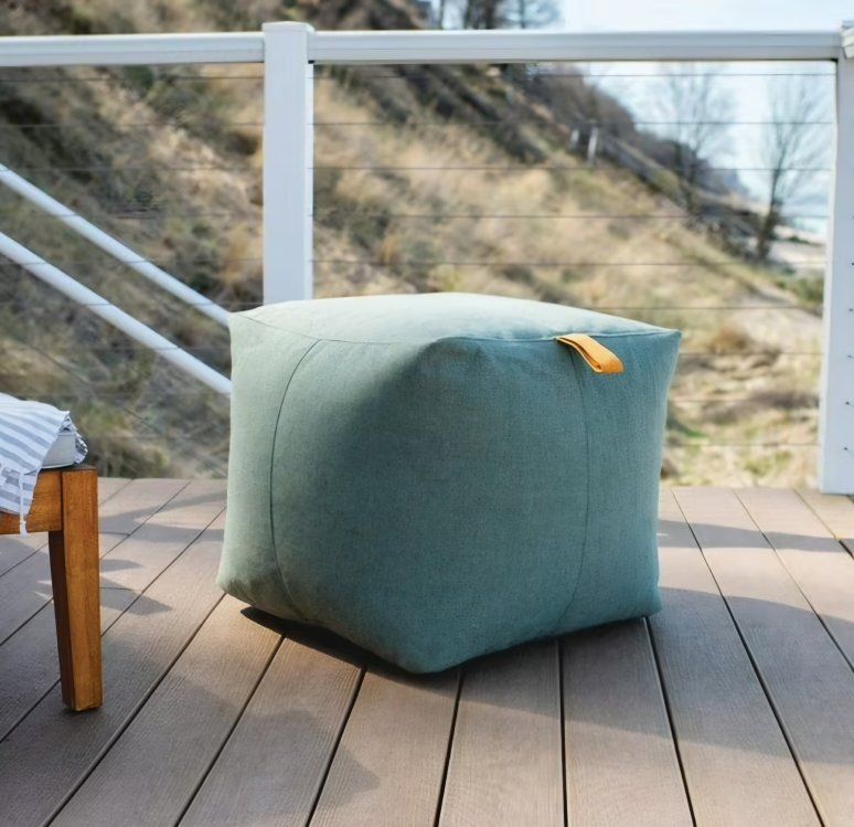 Big Joe Square Bean Bag Ottoman With Handle