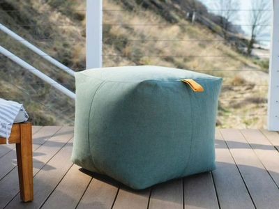Big Joe Square Bean Bag Ottoman With Handle